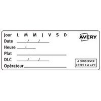 Étiquette de traçabilité alimentaire pour plats témoins - Avery