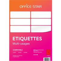 Étiquette fluo - 210 x 297mm - Office Star