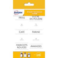 Étiquette minimaliste pour bocaux de produits alimentaires - Avery
