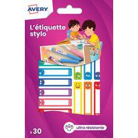 Étiquette stylo - 50 x 10 mm - Motif smiley - Avery