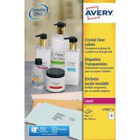 Étiquette transparente brillante - 96x50,8 mm - Laser - Avery