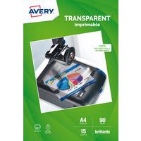 Film transparent pour rétroprojecteur - A4 - Jet d'encre - Avery