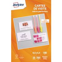 Papier pour carte de visite micro perforée mate - Jet d'encre - Avery