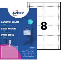 Porte-badge avec clip métal - Transparent - Avery