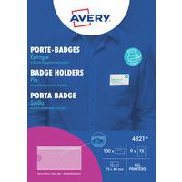 Porte-badge avec épingle - Transparent - Avery