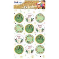 Sticker de Noël - Motif nature - Avery