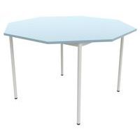 Table 4 pieds droits octogonale Ø 120 cm stratifié ABS