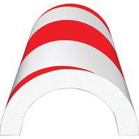 Protège tuyau en demi-cercle - Rouge/Blanc - Ergomat