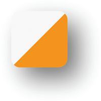 Adhésif en tiret arrondi LeanStripe - Orange/Blanc - Ergomat