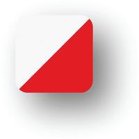 Adhésif en tiret arrondi LeanStripe - Rouge/Blanc - Ergomat