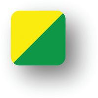 Adhésif en tiret arrondi LeanStripe - Vert/Jaune - Ergomat