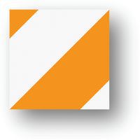 Adhésif en tiret carré LeanStripe - Orange/Blanc - Ergomat