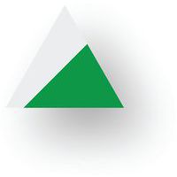 Pointe de flèche adhésive LeanStripe - Vert/Blanc - Ergomat