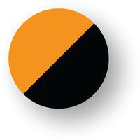 Rond adhésif de marquage au sol LeanStripe - Noir/Orange - Ergomat