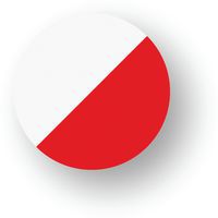 Rond adhésif de marquage au sol LeanStripe - Rouge/Blanc - Ergomat