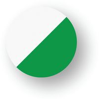 Rond adhésif de marquage au sol LeanStripe - Vert/Blanc - Ergomat