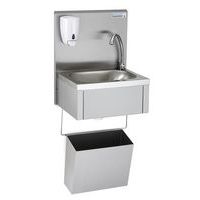 Lave-mains support 540mm - poubelle et savon - Tournus equipement