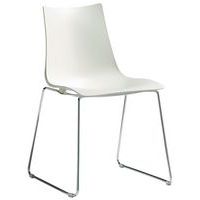 Chaises Zebra piètement traîneau peint ou chromé lot de 2 S-CAB