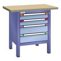 Établi compact multiplex 100x70x84 cm 4 tiroirs Thurmetall