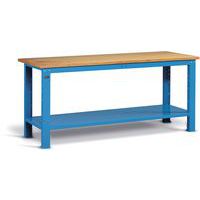 Etabli en acier avec plateau en bois - 2000x750x882 mm - Fami