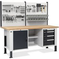 Etabli avec panneau Master BR - 2000x750x1683/2058 mm - Fami