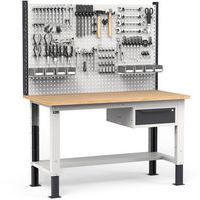 Etabli Work Up avec panneau perforé - 1500x750x1675/2050 mm - Fami