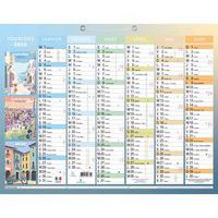 Calendrier Tourisme semestriel 2025 - 43x33,5cm - Exacompta