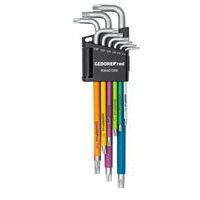 Jeu clés Allen TX longues avec code couleur 9pcs R36401009 - GedoreRed