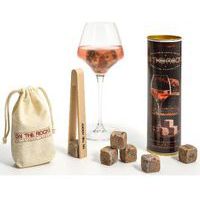 Pierre à vin avec pince en hêtre - Coffret de 6 - On The Rocks