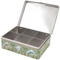 Boîte à thé métal Paradise sauvage - 20,5x16x7cm - Easy Life