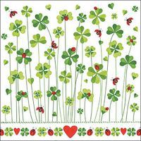 Serviette Trèfle bonne chance - 33cm - Ambiente