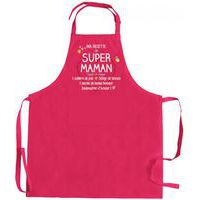 Tablier 100% coton Recette de super maman - 90x72cm - T-B Maison