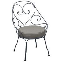 Fauteuil cabriolet 1900 coussin taupe grisé