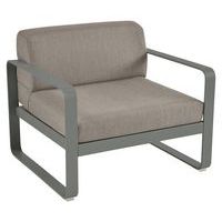 Fauteuil Bellevie coussins taupe grisé