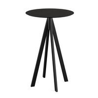 Infinity mange-debout rond avec piètement noir + plateau HPL - Veba