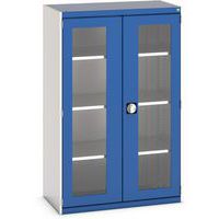 Armoire à portes transparentes Cubio 1050x525x1600mm - Bott