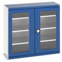 Armoire à portes transparentes Cubio 1300x525x1200mm - Bott