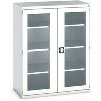 Armoire à portes transparentes Cubio 1300x650x1600mm - Bott