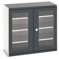 Armoire à portes transparentes Cubio 1300x650x1200mm - Bott