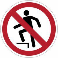 Panneau Interdiction de marcher sur la surface - PVC - Manutan Expert