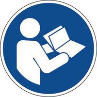 Panneau Consulter le manuel d'instructions - PVC - Manutan Expert