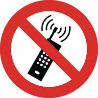 Panneau Interdit d'activer téléphones mobiles - PVC - Manutan Expert