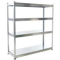 Rayonnage mi-lourd Rapid 2 - 4 tablettes métal 1980x1525x610 zingué - Manutan Expert