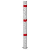 Poteau acier 70x70 mm galva+ reflex rouge - Croso