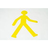 Adhésif PVC de marquage au sol - 5 bonhommes 735 x 478 mm - Gergosign