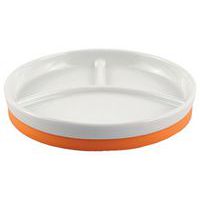 Lot de 4 assiettes compartimentées antidérapantes porcelaine Plastorex