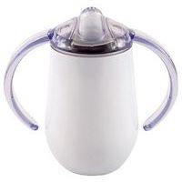 Lot de 4 tasses à anses 30 cl inox bec fixe et couvercle - Plastorex