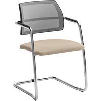 Chaise luge tissu avec dossier résille pour visiteur - Quadrifoglio