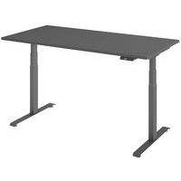 Bureau électrique 160 x 80 cm piétement graphite - Manutan Expert