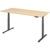 Bureau électrique 180 x 80 cm piétement Graphite - Manutan Expert